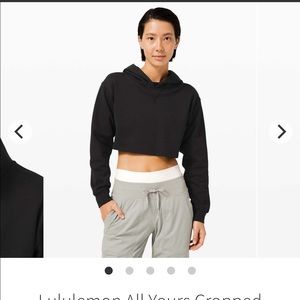 All yours cropped hoodie black sz2